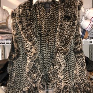 Saks Fifth Avenue Rabbit Fur Vest